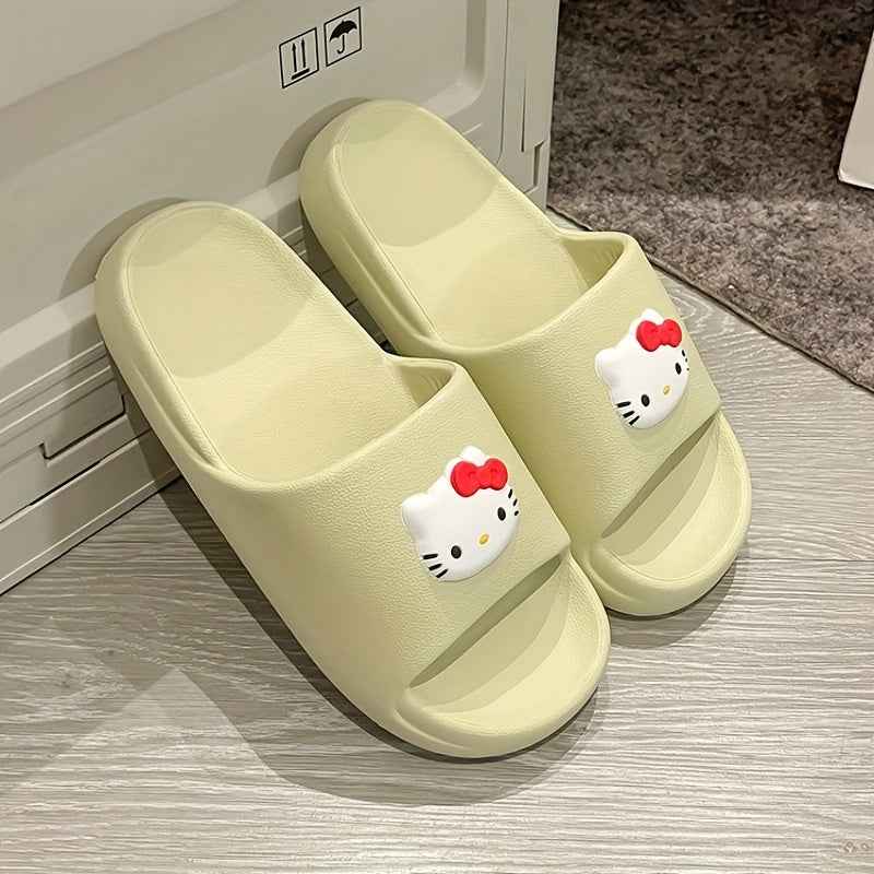 Sanrio Hello Kitty Cartoon Slides, Women's Beach Vacation Slides, Indoor Home Lazy Slides, Soft Soled Non Slip Sandals