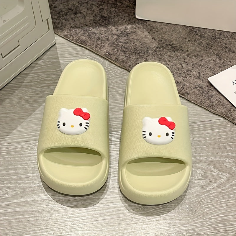 Sanrio Hello Kitty Cartoon Slides, Women's Beach Vacation Slides, Indoor Home Lazy Slides, Soft Soled Non Slip Sandals DM Beauty