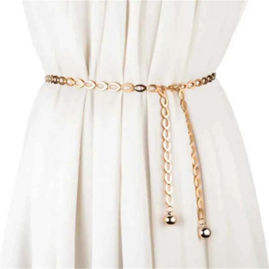 β¨ Gold Metal Chain Waist Belt β¨ | High Waist Party Belt for Dresses ππ
