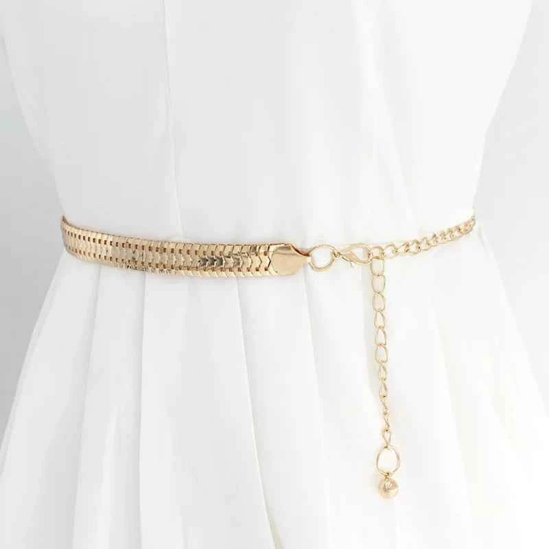 ✨ Gold Tassel Chain Belt ✨ | Adjustable High Waist Accessory for Dresses, Coats & Skirts 💃👑