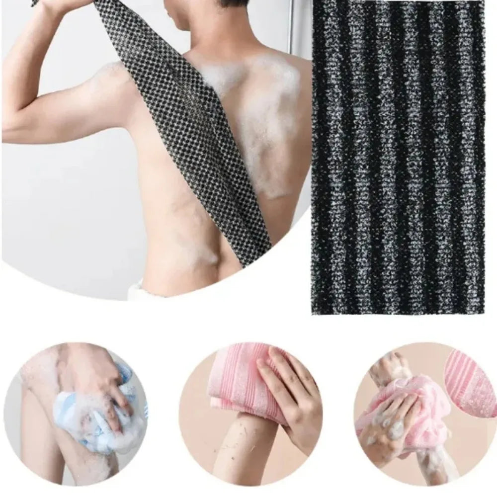 Japanese Rubbing Washcloth Bath Nylon Towel Brush for Back Towels Exfoliating Scrub Shower Sponge Body Bathroom Accessories DM Beauty