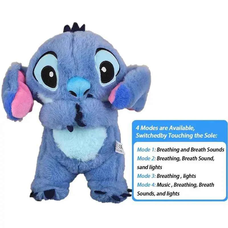 "Dreamy Stitch” Kawaii Plush Doll – Musical Light-Up Sleep Companion