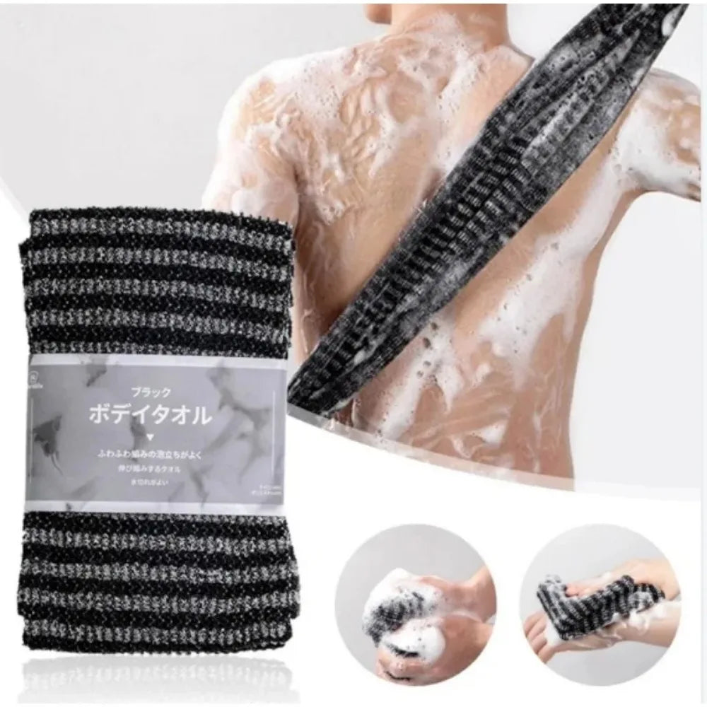 Japanese Rubbing Washcloth Bath Nylon Towel Brush for Back Towels Exfoliating Scrub Shower Sponge Body Bathroom Accessories DM Beauty