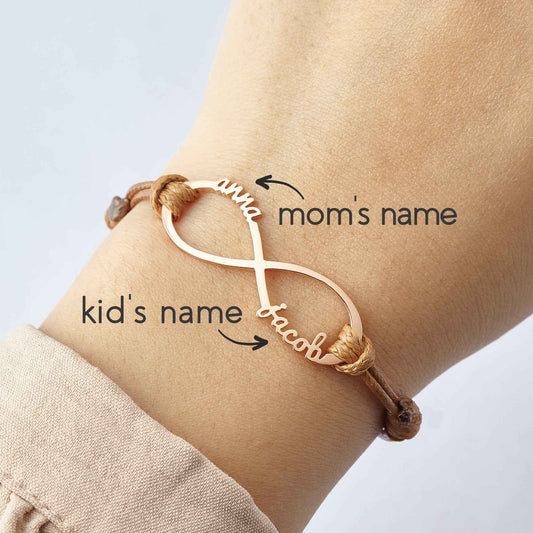 âMamaâs Infinityâ Personalized Kidsâ Name Bracelet â Custom Family Link
