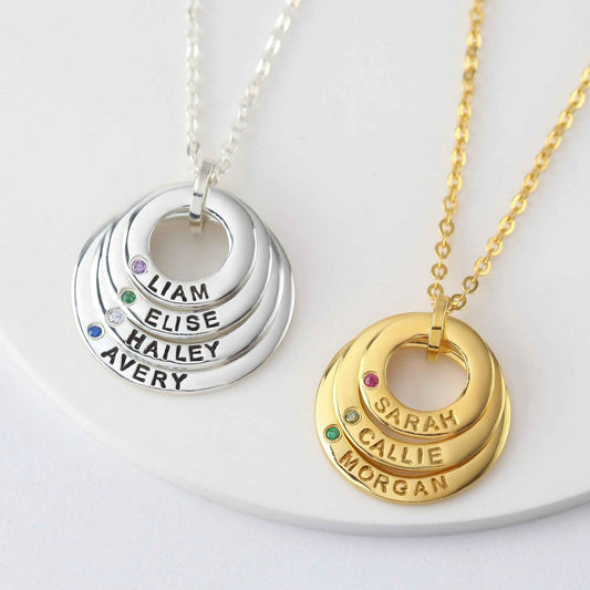 âBoss Mamaâ Infinity Birthstone & Name Necklace