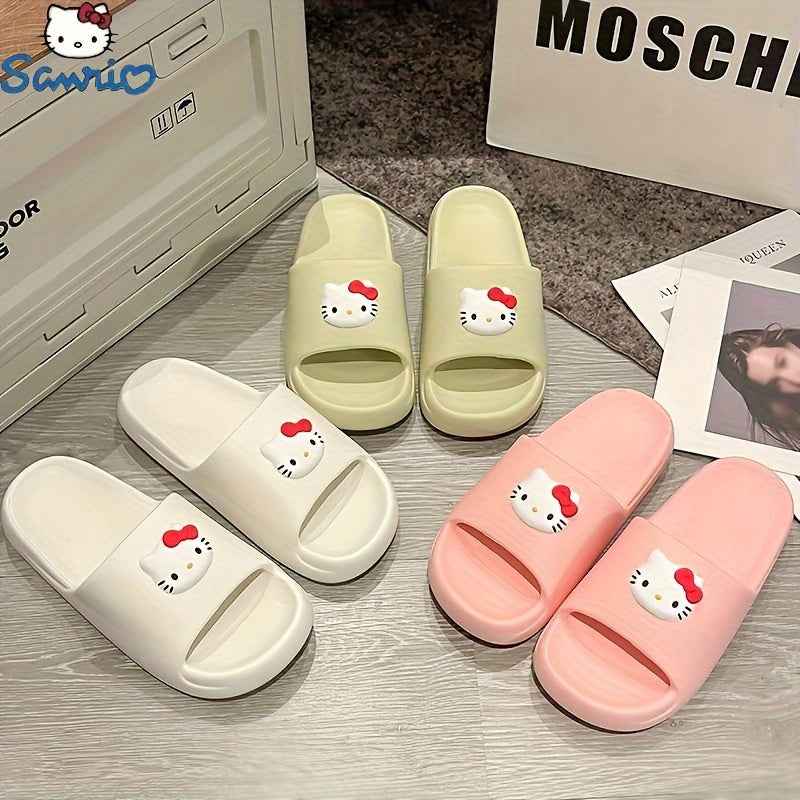 Sanrio Hello Kitty Cartoon Slides, Women's Beach Vacation Slides, Indoor Home Lazy Slides, Soft Soled Non Slip Sandals