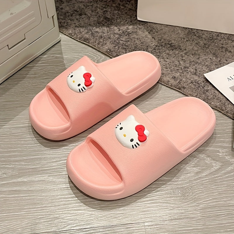 Sanrio Hello Kitty Cartoon Slides, Women's Beach Vacation Slides, Indoor Home Lazy Slides, Soft Soled Non Slip Sandals DM Beauty
