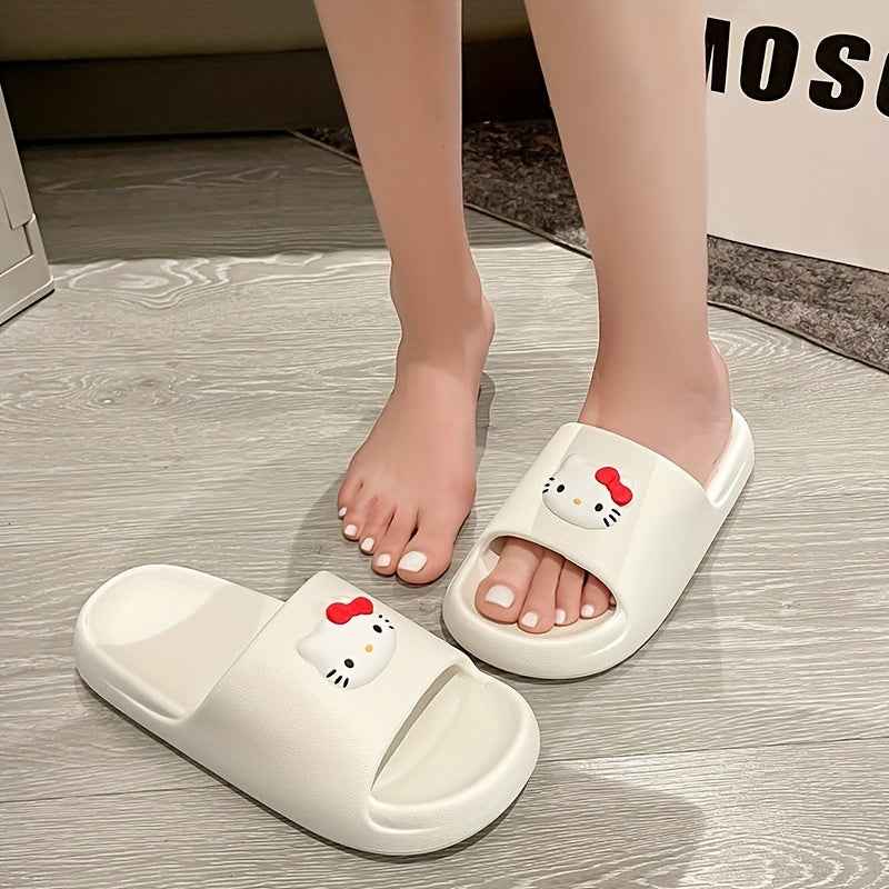 Sanrio Hello Kitty Cartoon Slides, Women's Beach Vacation Slides, Indoor Home Lazy Slides, Soft Soled Non Slip Sandals