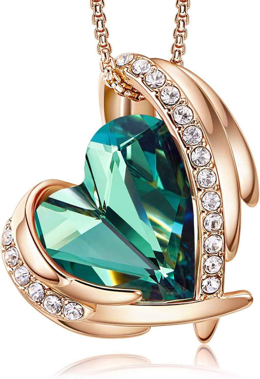 Heartfelt Mama Birthstone Necklace – Dual-Tone Silver & Rose Gold Pendant