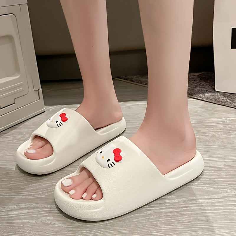 Sanrio Hello Kitty Cartoon Slides, Women's Beach Vacation Slides, Indoor Home Lazy Slides, Soft Soled Non Slip Sandals