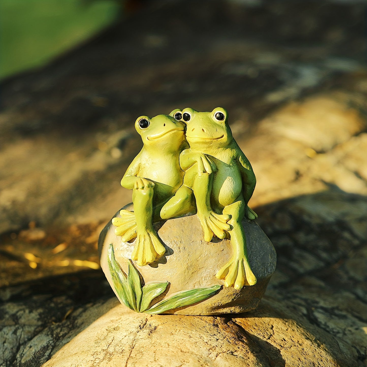 1pc Couple Frog Miniature Statue, For Garden Yard Lawn Porch Balcony Patio Outdoor Decor