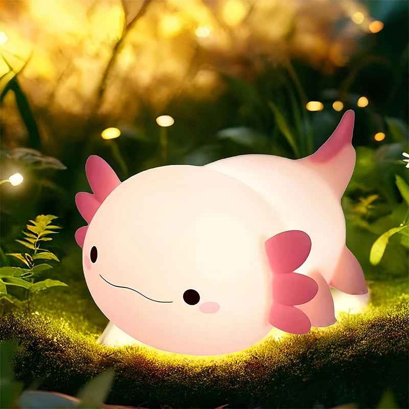Axolotl Glow Touch Lamp – Silicone Rechargeable Nightlight