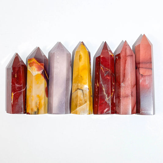 Wholesale Natural Crystal Tower Points – Mookaite Jasper Gemstone Polished Stone Towers (Bulk)