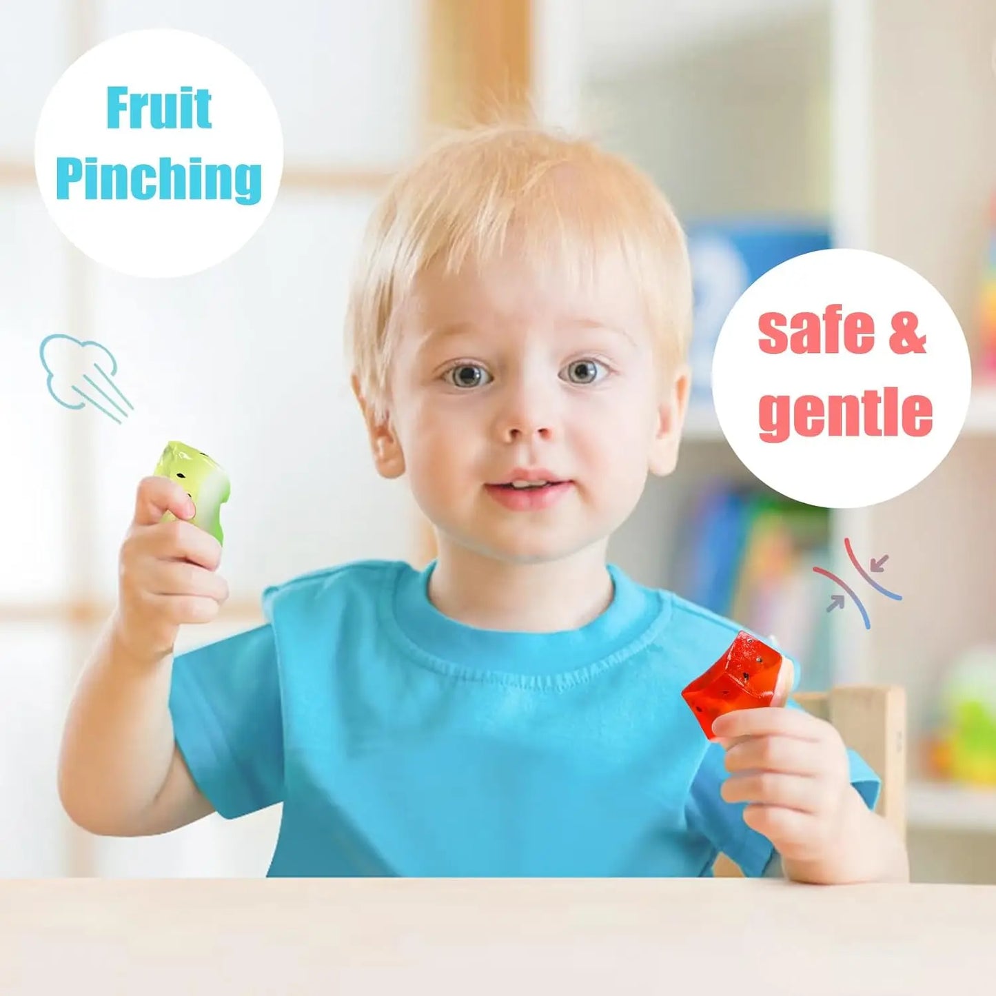 12 Pcs Stress Balls Squeeze Fidgets Toys, Ice Cube Squeeze Toys Sensory Relief Toy