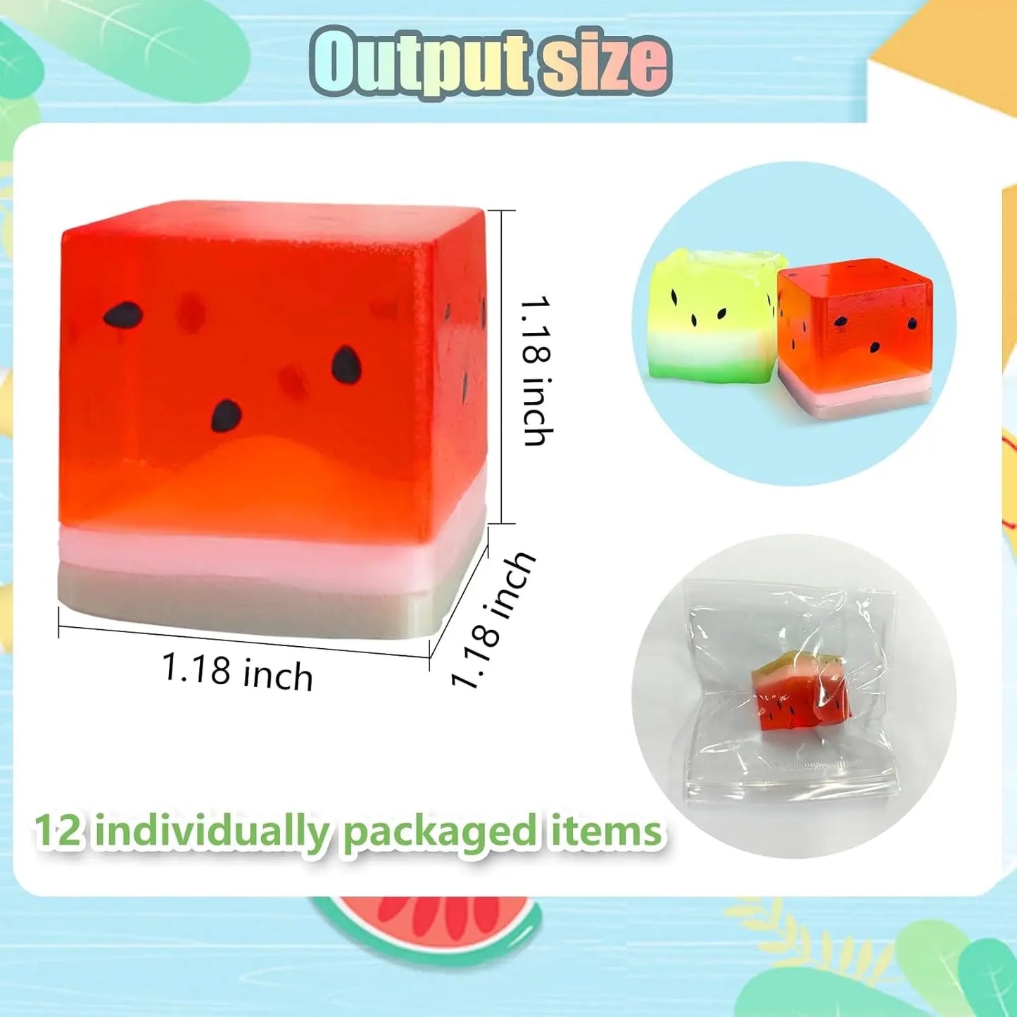 12 Pcs Stress Balls Squeeze Fidgets Toys, Ice Cube Squeeze Toys Sensory Relief Toy