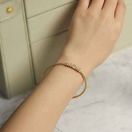 "Mom" Pavé Bracelet