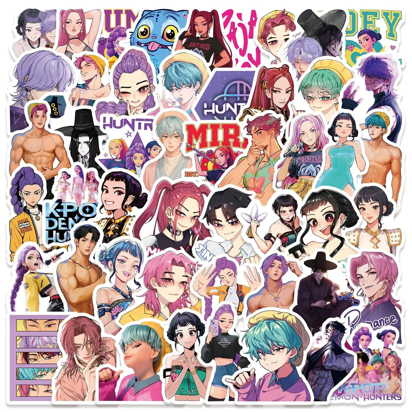 10/30/50PCS Cute KPop Demon Hunters Stickers New Cartoon Graffiti Skateboard Phone Bike Notebook Guitar PVC Waterproof Toys Gift