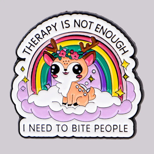 Funny Quotes Enamel Pin Cute Deer Brooch Pines Lapel Pins Rainbow Badge on Backpack Clothing Accessories Fashion Jewelry Gift DM Beauty