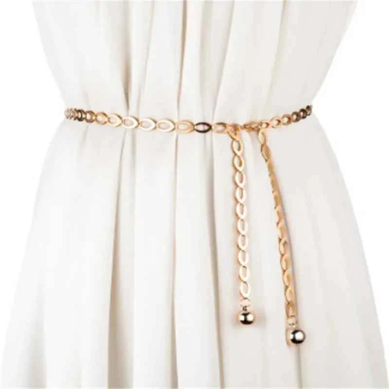 ✨ Gold Metal Chain Waist Belt ✨ | High Waist Party Belt for Dresses 👗🎉