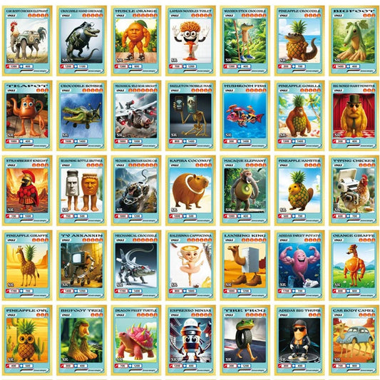 150Pcs Collectible Cards Italian Brainrot Cards Tung Tung Tung Sahur Tralalero Tralala Classic Toys For Boys Girls Birthday Gift