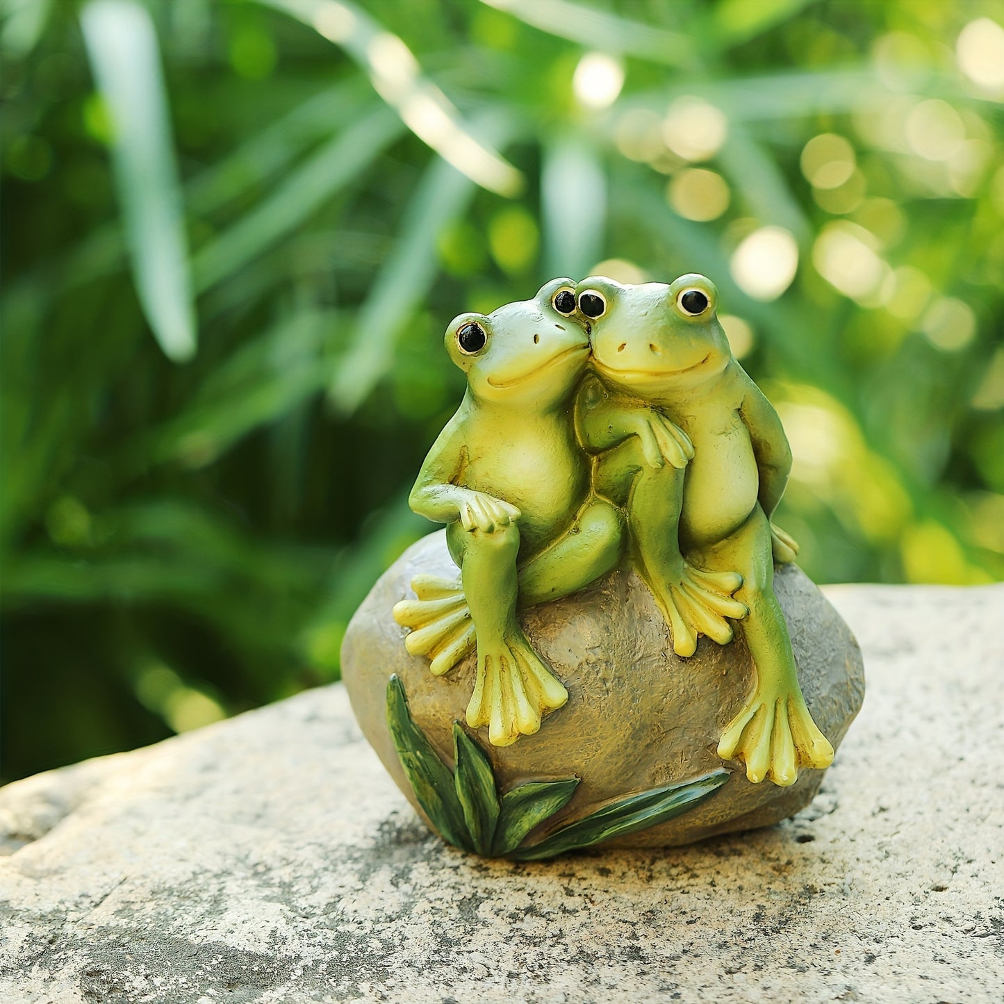 1pc Couple Frog Miniature Statue, For Garden Yard Lawn Porch Balcony Patio Outdoor Decor