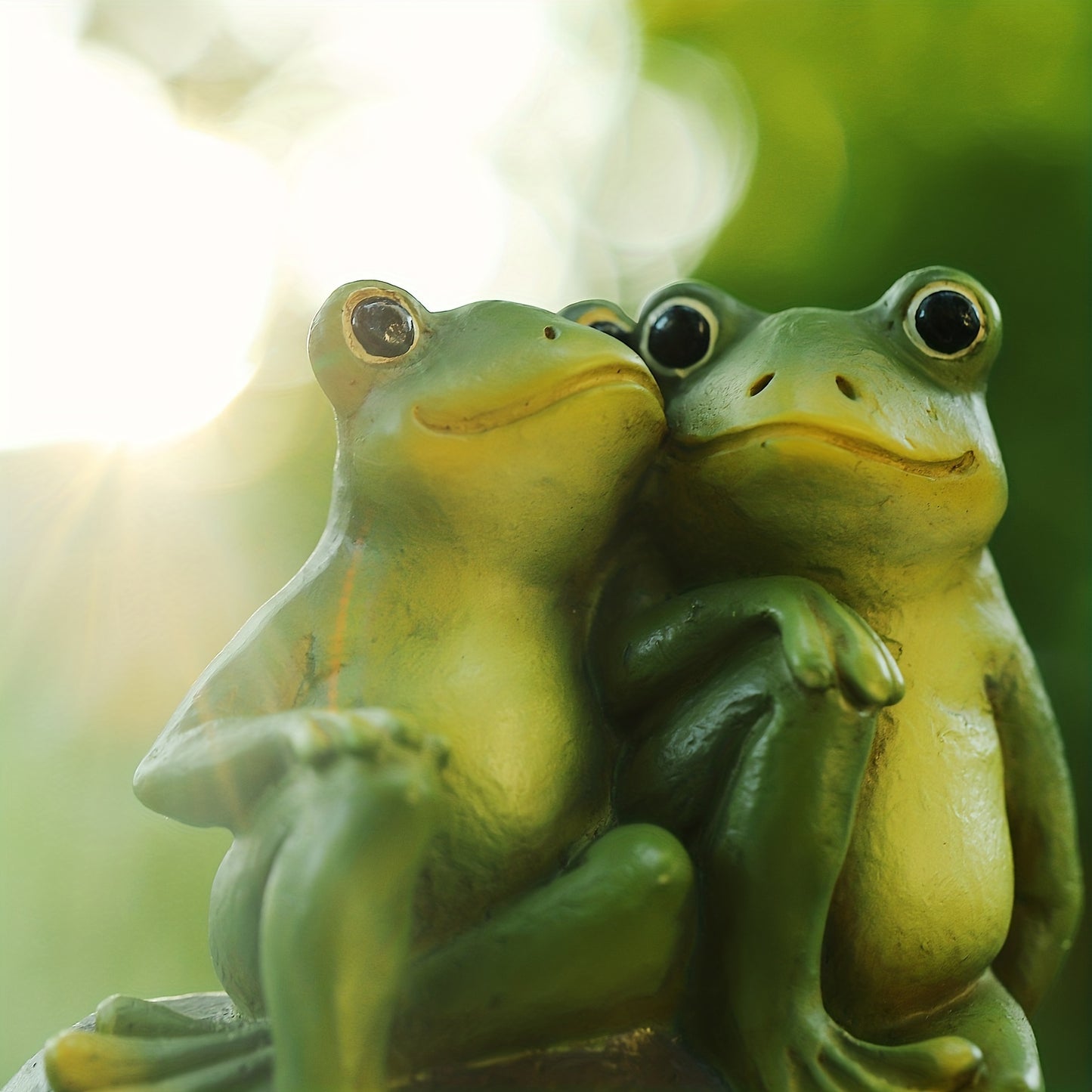 1pc Couple Frog Miniature Statue, For Garden Yard Lawn Porch Balcony Patio Outdoor Decor