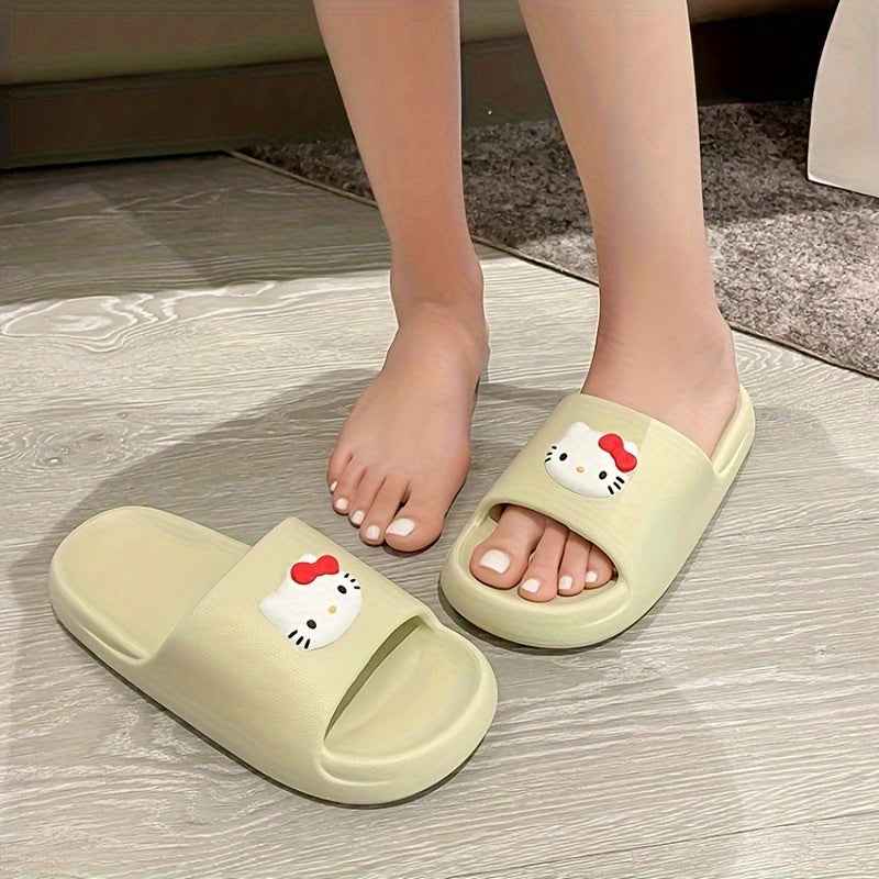 Sanrio Hello Kitty Cartoon Slides, Women's Beach Vacation Slides, Indoor Home Lazy Slides, Soft Soled Non Slip Sandals