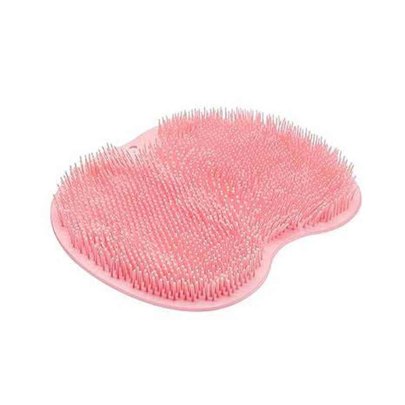 Back to School Shop Natural Sponge Accessories, Practical, Silicone Shower Foot Cleaning Mat with Wall Mounted Suction Cups, Back and Foot Cleaning Mat, Bathroom Bath Products
